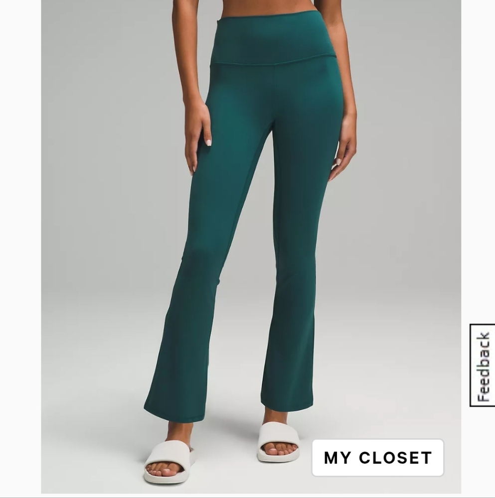 Lululemon Storm Teal High-Waisted Flare Pants Extra Short